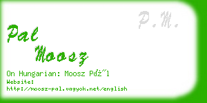 pal moosz business card